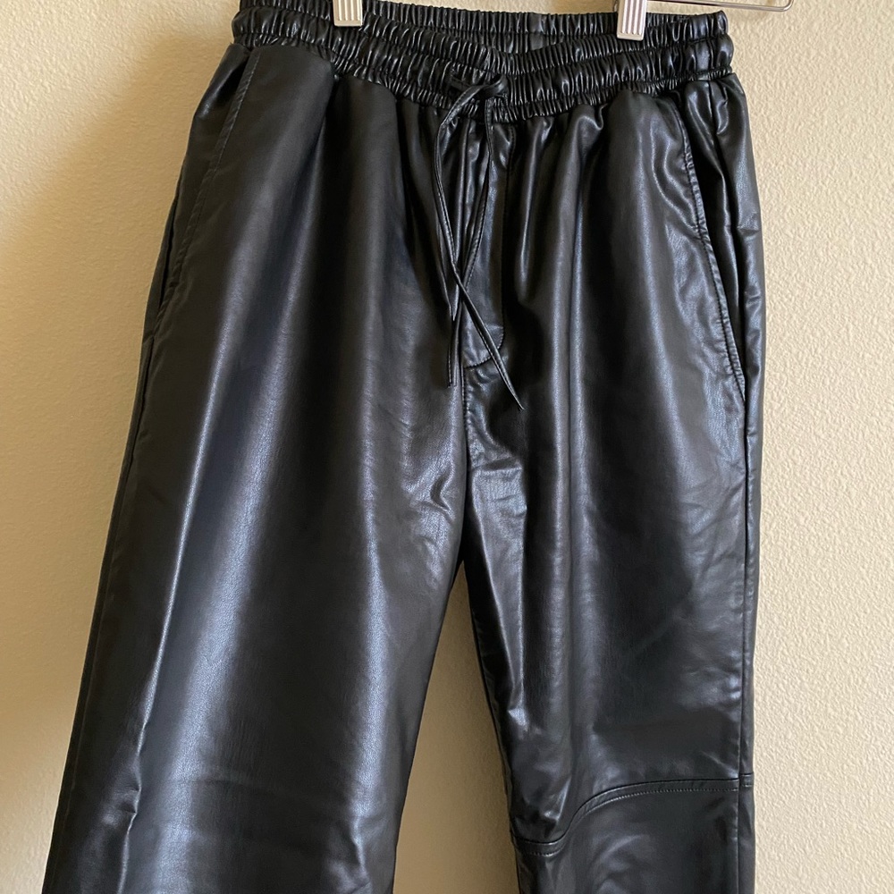 Baggy leather pants, hardly worn